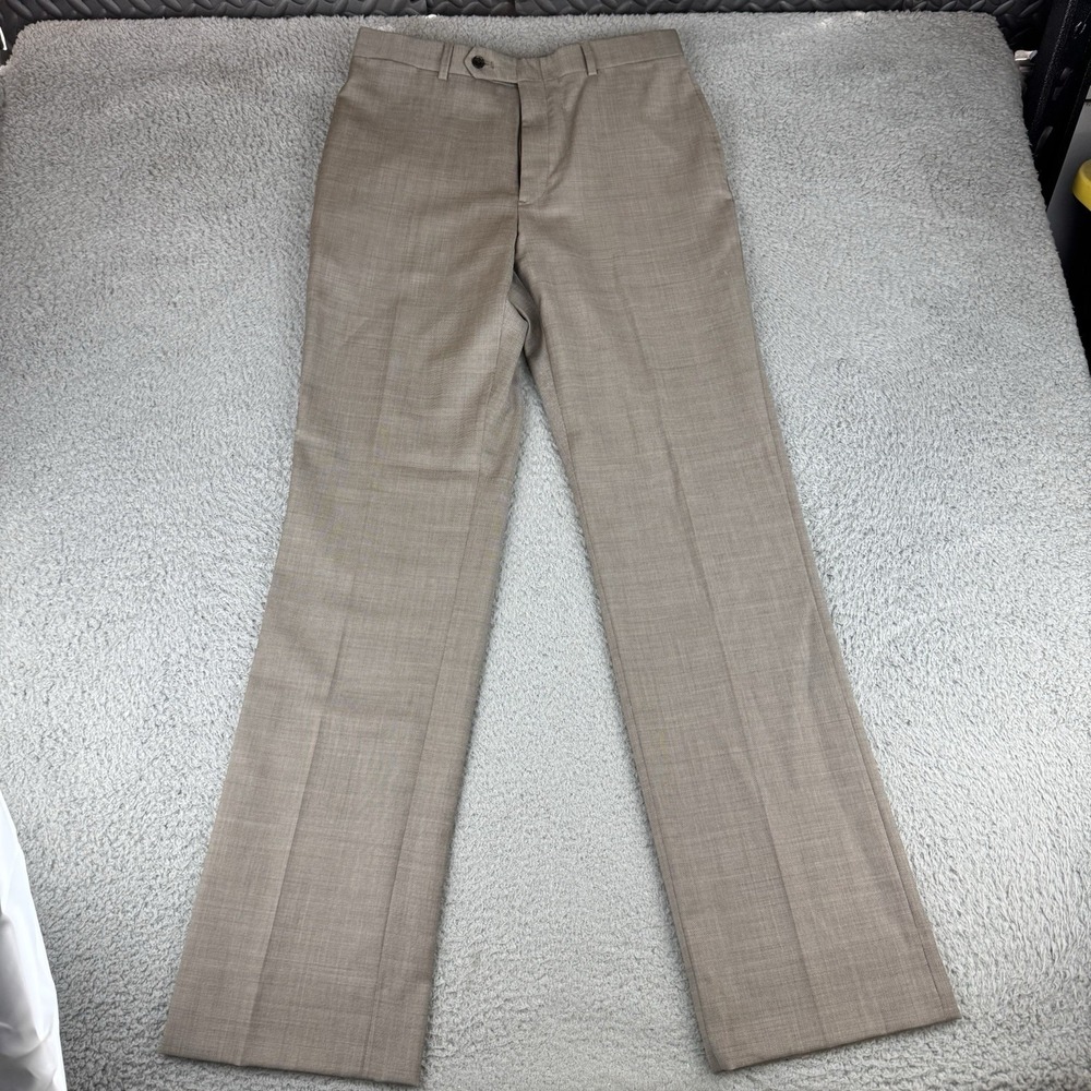 Tommy Hilfiger Tyler Wool Stretch Dress Pants Tan Business 32x34 $190 MSR NWT